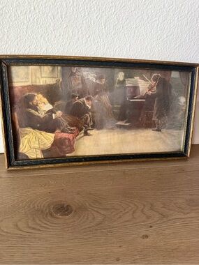 Framed lithograph reproduction of Beethoven’s Kreutzer (1900) Sonata 17”x6”